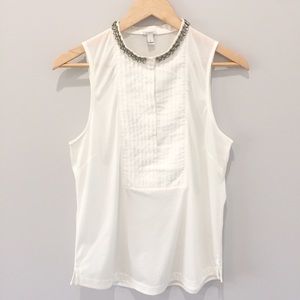 J Crew Embellished Sleeveless Top